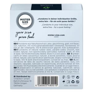 Презервативи Mister Size - pure feel - 47 (3 condoms), товщина 0,05 мм. Photo 3