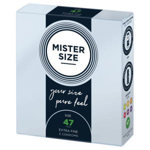 Презервативи Mister Size - pure feel - 47 (3 condoms), товщина 0,05 мм. Photo 2