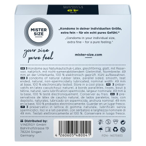 Презервативи Mister Size - pure feel - 49 (3 condoms), товщина 0,05 мм. Photo 3