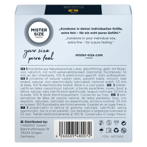 Презервативи Mister Size - pure feel - 53 (3 condoms), товщина 0,05 мм. Photo 3