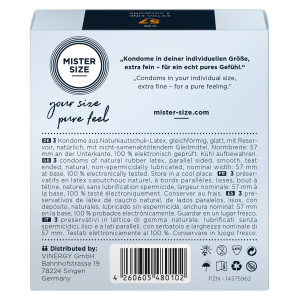 Презервативи Mister Size - pure feel - 57 (3 condoms), товщина 0,05 мм. Photo 3