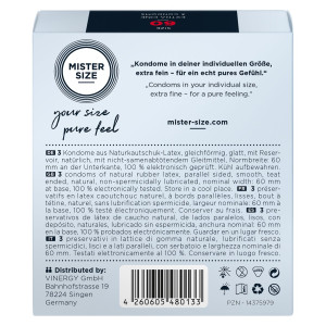 Презервативи Mister Size - pure feel - 60 (3 condoms), товщина 0,05 мм. Photo 3