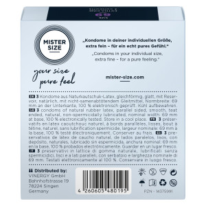 Розпродаж!!! Презервативи Mister Size - pure feel - 69 (3 condoms) (термін 04.2026). Photo 3