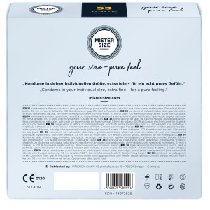 Презервативи Mister Size - pure feel - 53 (36 condoms), товщина 0,05 мм. Photo 3