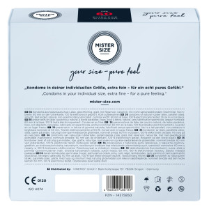 Презервативи Mister Size - pure feel - 60 (36 condoms), товщина 0,05 мм. Photo 3