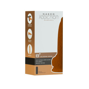 Фалоімітатор ADDICTION Dual Density Silicone Dildo Caramel 8″, присоска, діаметр 4,3 см, віброкуля в. Photo 3