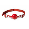 Кляп силиконовый Feral Feelings Silicon Ball Gag Red/Red, красный ремень, красный шарик