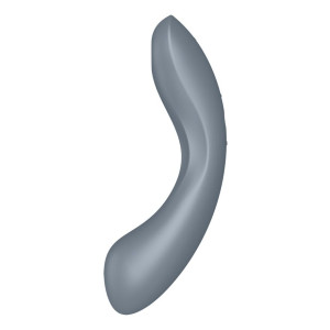 Вакуумний стимулятор з вібрацією Satisfyer Curvy Trinity 1 Bluegrey, іграшка 3в1. Photo 2