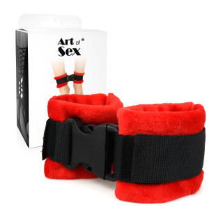Поножи Art of Sex Ankle Cuffs - Soft Touch Червоні. Photo 3