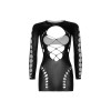 Безшовна мінісукня Leg Avenue Long sleeve cut out mini dress One size Black