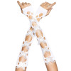 Митенки Leg Avenue Butterfly applique arm warmers White, бабочки