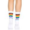 Носки женские в полоску Leg Avenue Pride crew socks Rainbow, 37–43 размер