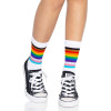Носки женские в полоску Leg Avenue Pride crew socks Rainbow, 37–43 размер