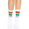 Носки женские в полоску Leg Avenue Pride crew socks Rainbow, 37–43 размер