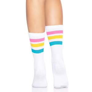 Носки женские в полоску Leg Avenue Pride crew socks Pansexual, 37–43 размер. Photo 2