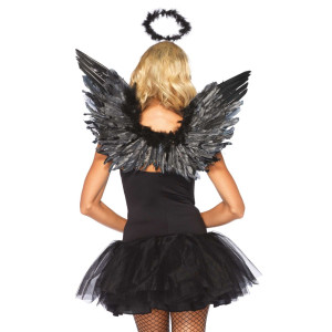 Крила чорного ангела Leg Avenue Angel Accessory Kit Black, крила, німб. Photo 2
