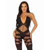 Бодістокінг Leg Avenue Illusion halter bodystocking One size Black, доступ