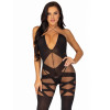 Бодістокінг Leg Avenue Illusion halter bodystocking One size Black, доступ