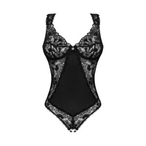 Мереживне боді Obsessive Donna Dream crotchless teddy M/L Black, відкритий доступ. Photo 3