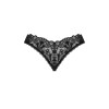 Мереживні стрінги Obsessive Donna Dream crotchless thong XS/S Black, відкритий доступ