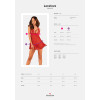 Прозрачная сорочка бэби-долл Obsessive Lacelove babydoll & thong M/L Red, кружево, стринги