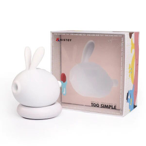 Вакуумный клиторальный стимулятор с вибрацией KISTOY Too Simple White. Photo 2