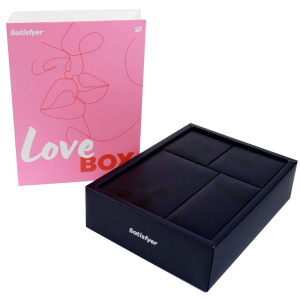 Подарунковий набір Satisfyer Love Box, іграшка для нього та для неї, білизна, мішечок для зберігання. Photo 2