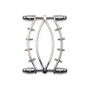 Затискач для статевих губ Master Series Spread'Em Poker Vagina Clamp with Adjustable Pressure Screws