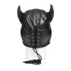 Маска Master Series Dungeon Demon Bondage Mask with Horns - Black