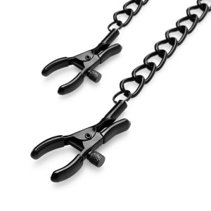 Затискачі для сосків Bedroom Fantasies Nipple Clamps with Chain - Black. Photo 3