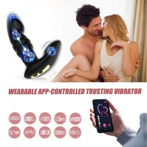 Вібратор з поступальними рухами Fun Town Jive Black, пульт ДК. Photo 3