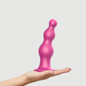 Насадка для страпона Strap-On-Me Dildo Plug Beads Framboise Metallic XXL. Photo 2