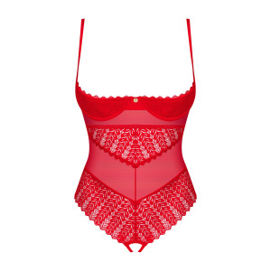 Боді Obsessive Ingridia crotchless teddy XL/2XL. Photo 3