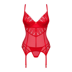 Корсет Obsessive Ingridia corset & thong XS/S. Photo 3