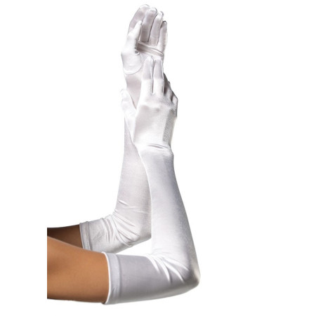Довгі рукавички Leg Avenue Extra Long Satin Gloves white