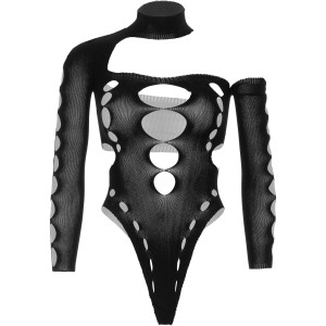 Боді Leg Avenue Seamless thong back bodysuit Black One Size. Photo 3