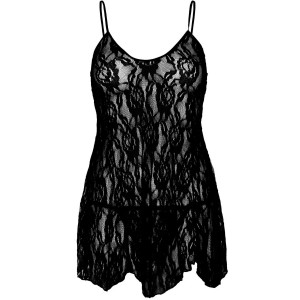 Пеньюар Leg Avenue Rose Lace Flair Chemise Black One Size. Photo 3