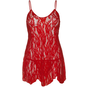 Пеньюар Leg Avenue Rose Lace Flair Chemise Red One Size. Photo 3