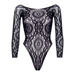 Боді Leg Avenue Snap crotch thong back teddy Black M/L. Photo 3