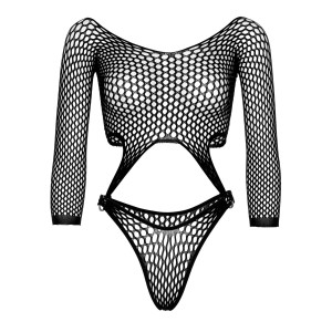 Боді Leg Avenue Top bodysuit with thong back Black. Photo 3