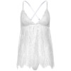 Пеньюар Leg Avenue Floral lace babydoll & string White S