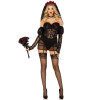 Еротичний костюм чорної нареченої Leg Avenue Heartbreak Bride S