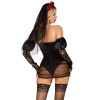 Еротичний костюм чорної нареченої Leg Avenue Heartbreak Bride M
