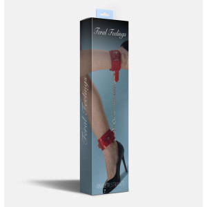 Поножи Feral Feelings - Ankle Restraints Red Trasparent. Photo 2