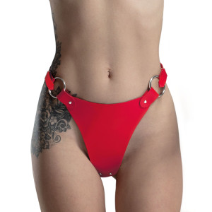 Трусики з натуральної шкіри Feral Feelings - String Bikini Red. Photo 2