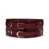 Кожаный пояс для бондажа Liebe Seele Wine Red Waist Cuff M Size