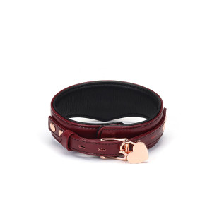 Нашийник з повідцем Liebe Seele Wine Red Curved Collar. Photo 2