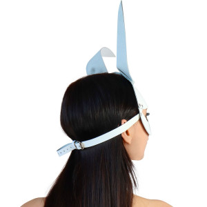 Кожаная маска Зайки Art of Sex - Bunny mask, цвет Белый. Photo 2