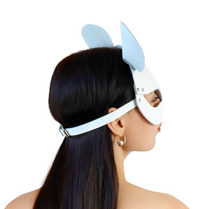 Шкіряна маска зайчика Art of Sex - Mouse Mask, колір Білий. Photo 2