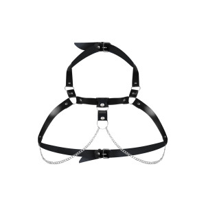 Жіноча портупея з натуральної шкіри Art of Sex - Virginia, колір Чорний, розмір L-2XL. Photo 3